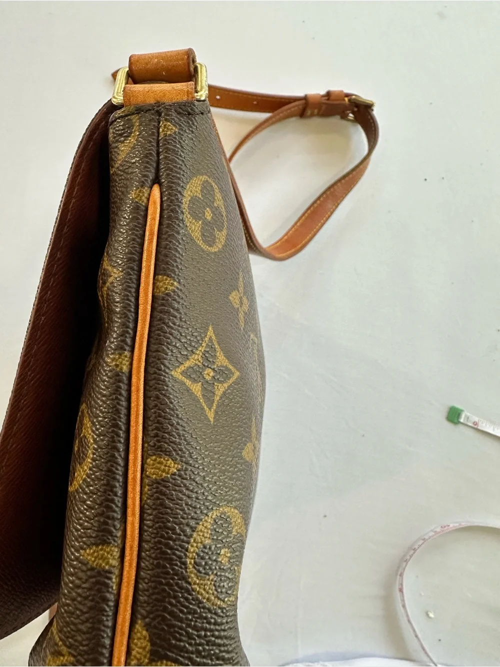 Louis Vuitton Musette Tango Monogram Canvas with Brown Leather